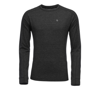 Термокофта чоловіча Black Diamond M Solution 150 Merino Baselayer Crew, Black, р. L (BD 760020.0002-L) image