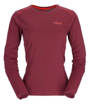 Футболка з довгим рукавом жіноча Rab Force Ls Tee Wmns, Deep Heather, 8 (RB QBL-08-DEH-8) image
