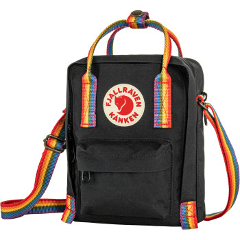 Сумка Fjallraven Kanken Rainbow Sling, Black/Rainbow Pattern (7323450842239) image
