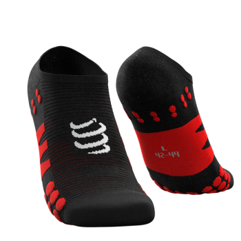 Шкарпетки Compressport No Show Socks, Black/Red, T2 (7630102521009) image