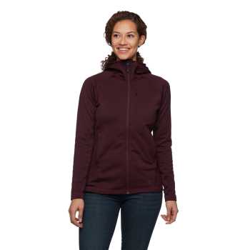 Жіноча флісова кофта з рукавом реглан Black Diamond Factor Hoody, Bordeaux, M (BD 7440806018MED1) image