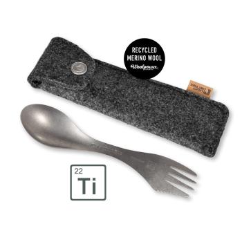 Титанова ложка в чохлі Light My Fire Spork Kit Titanium, No color (LMF 4218101110) image