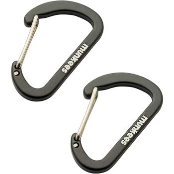 Карабін Munkees Flat Wiregate 4 мм x 40 мм, пара, Black (6932057832515) image