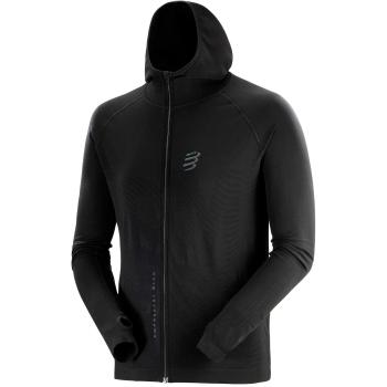 Чоловіча толстовка з рукавом реглан Compressport 3D Thermo Seamless Hoodie Zip - Black Edition 2020, Black, L (AU00004L 990 00L) image