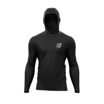 Мембранна чоловіча куртка Compressport Hurricane Waterproof 10/10 Jacket, Black, M (AM00009B 990 00M) image