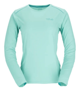 Футболка з довгим рукавом жіноча Rab Force Ls Tee Wmns, Meltwater, 12 (RB QBL-08-MEL-12) image