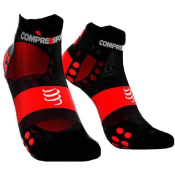 Носки Compressport Pro Racing Socks V3.0 Ultralight Run 2019 Low, Black/Red, T1 (RSLULV3-99RD-T1) image