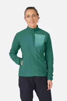 Женская флисовая кофта Rab Tecton Jacket Wmns, Green Slate, 12 (QFF-98-GNS-12) image