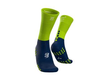 Носки Compressport Mid Compression Socks, T1 - Blue/Lime (XU00005B 503 0T1) image