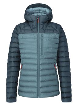 Легкий жіночий пуховик Rab Microlight Alpine Jacket Wmns, Orion Blue/Citadel, 6 (QDB-13-OBC-06) image