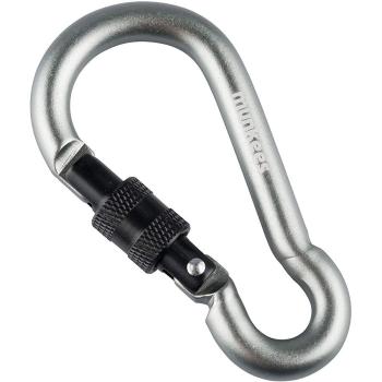 Карабін Munkees 3249 Pear with Screw Lock 8 mm x 80 mm Grey (MNKS 3249-GY) image