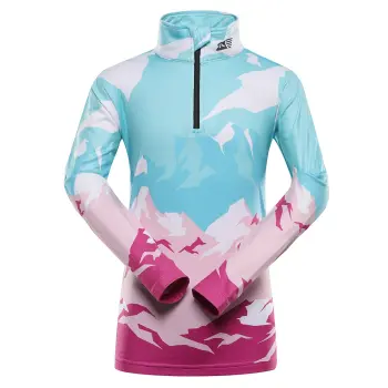 Футболка дитяча з довгим рукавом Alpine Pro STANSO, Pink/Blue, 116-122 (007.022.0037) image