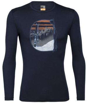 Термокофта чоловіча Icebreaker BF 200 Oasis LS Crewe, MtBlanc Midnight Navy, XL (ICB 105210,401-XL) image