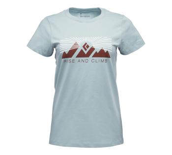 Футболка жіноча Black Diamond SS Rise And Climb Tee Blue Ash, р. L (BD R7PS.4006-L) image