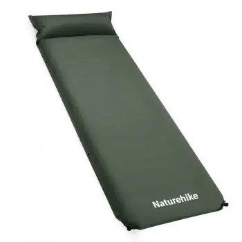 Матрац з подушкою ортопедичний одномісний Naturehike CNK2450WS020, самонадувний, 200х63х10см, Dark Green (6927595712733) image